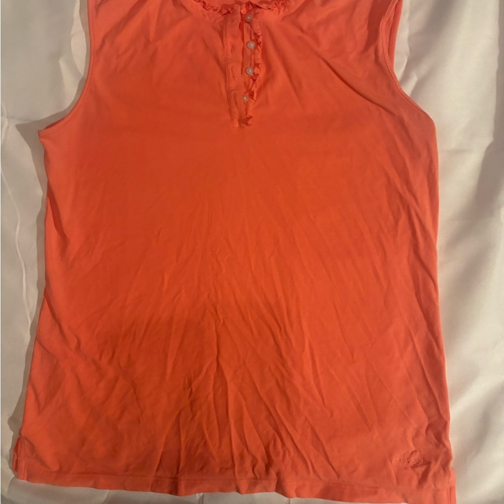 Lady Hagen Sleeveless Orange Tank Top